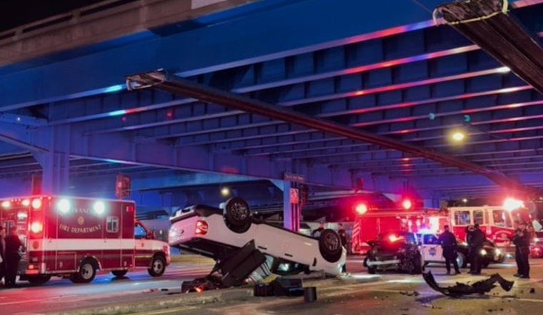 Two Injured in Early Morning Rollover Crash on South Van Ness Avenue in San Francisco