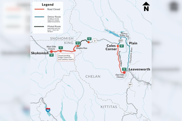 US 2 Stevens Pass Reopens for Daytime Travel with Pilot Car Guidance Amid Ongoing Repairs