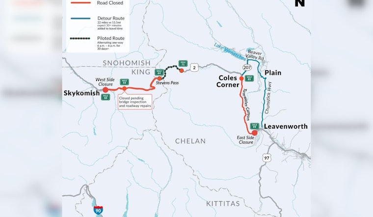 US 2 Stevens Pass Reopens for Daytime Travel with Pilot Car Guidance Amid Ongoing Repairs