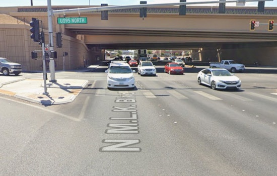 Vegas Traffic Cam Catches Empty School Bus In Central Las Vegas Crash