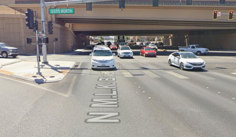 Vegas Traffic Cam Catches Empty School Bus In Central Las Vegas Crash