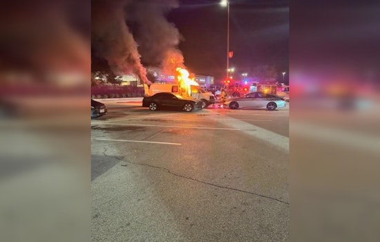 Vehicle Erupts in Flames at Cypress H-E-B Store with No Injuries Reported After Quick Response from Local Responders