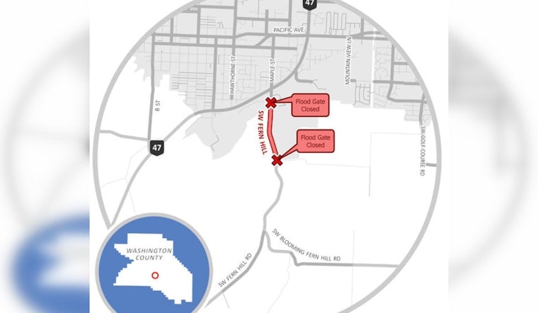 Washington County Officials Enforce Road Closure on Fern Hill Road Due to High Water Risks
