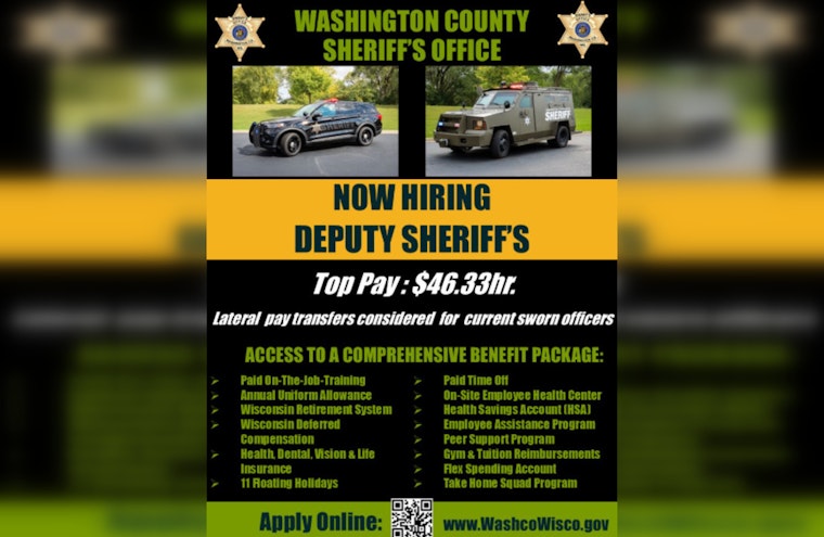 Washington County Sheriff's Office in West Bend Seeks Committed Individuals for Deputy Roles Ahead of January Deadline
