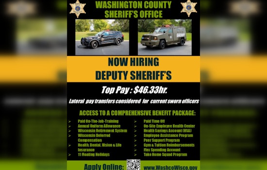 Washington County Sheriff's Office in West Bend Seeks Committed Individuals for Deputy Roles Ahead of January Deadline