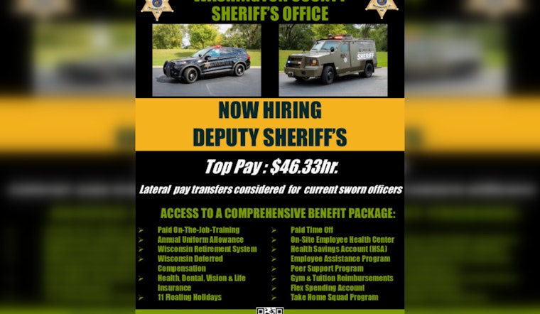 Washington County Sheriff's Office in West Bend Seeks Committed Individuals for Deputy Roles Ahead of January Deadline