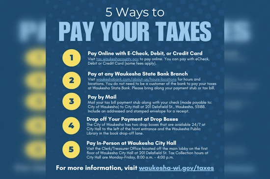 Waukesha Residents Notified That Tax Payments Are Due January 31, 2026