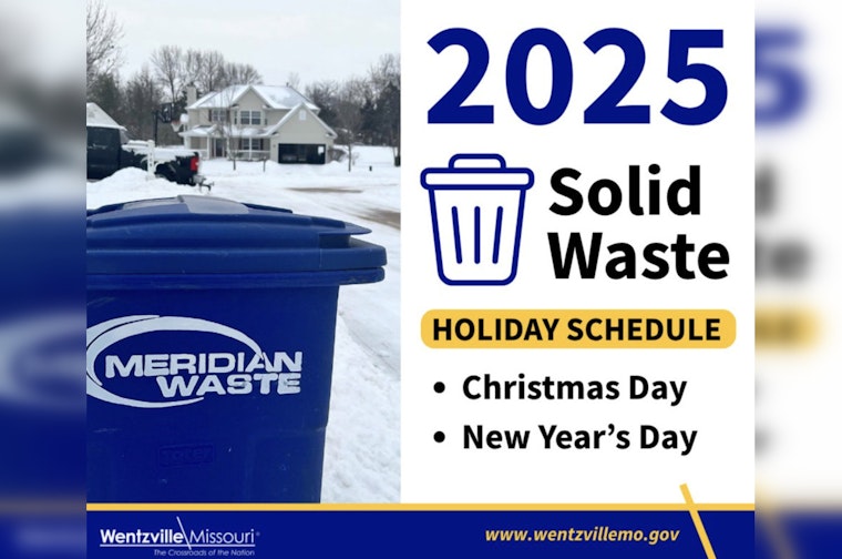 Wentzville Announces Holiday Trash Schedule Shift as Curbside Pickup Moves a Day for Christmas and New Year's