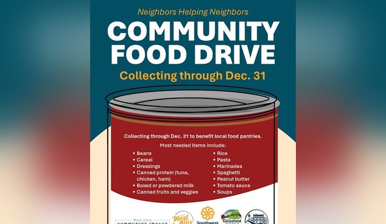 West Allis Rallies Community Support for Local Food Pantries Through Year-End Donation Drive
