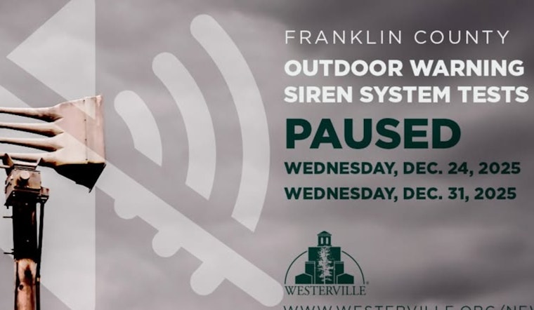 Westerville, Ohio Announces Holiday Pause on Weekly Emergency Siren Tests