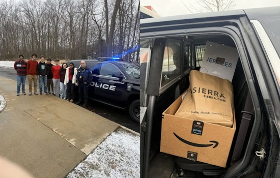 Westlake High School's French Club and Officer Gaertner Come Together to "Stuff the Cruiser" for Animal Charity