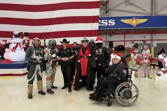 White Settlement Police Spread Holiday Cheer at Naval Air Station with 'Holidays and Heroes' Program
