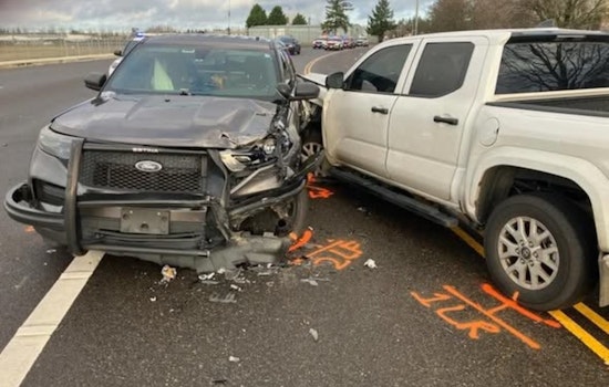 WSP Sergeant Injured in Pierce County Crash; Pickup Driver Cited for Negligent Driving