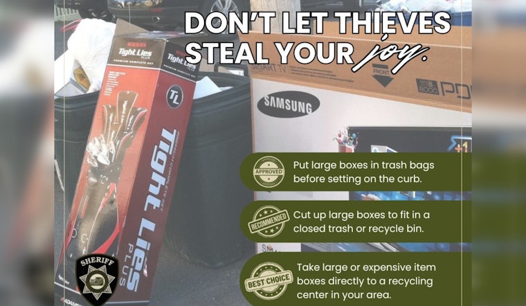 Yamhill County Sheriff's Office Advises on Preventing Post-Holiday Theft with Smart Disposal Tactics