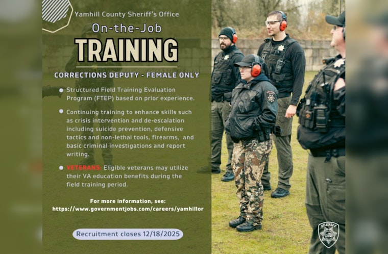 Yamhill County Sheriff's Office Seeks New Recruits, Comprehensive Training Program Offered to Aspiring Deputies