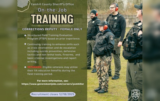 Yamhill County Sheriff's Office Seeks New Recruits, Comprehensive Training Program Offered to Aspiring Deputies