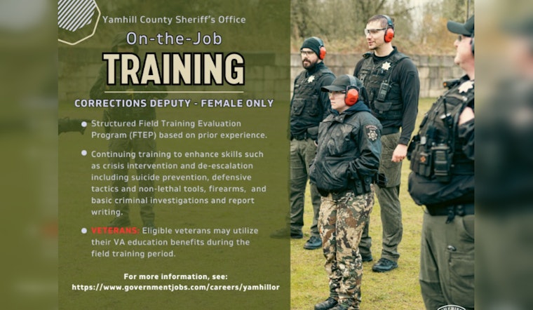Yamhill County Sheriff's Office Seeks New Recruits, Comprehensive Training Program Offered to Aspiring Deputies