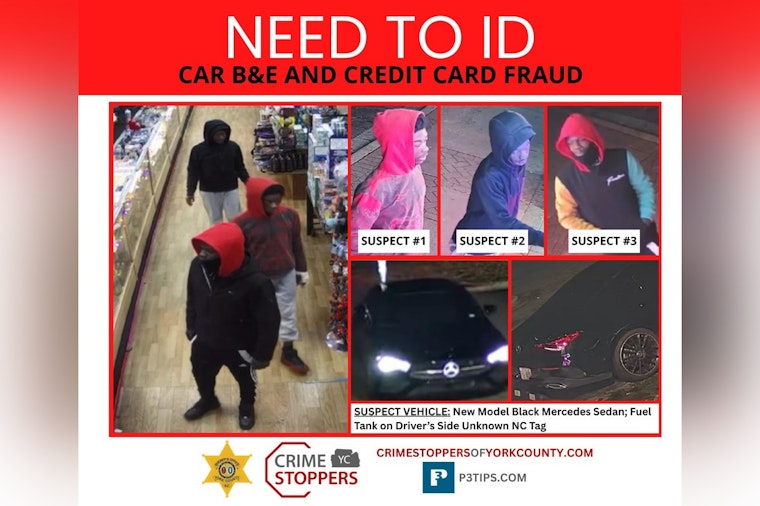 York County Sheriff's Office Seeks Public's Help to Solve Credit Card Fraud Following Fort Mill Car Break-Ins