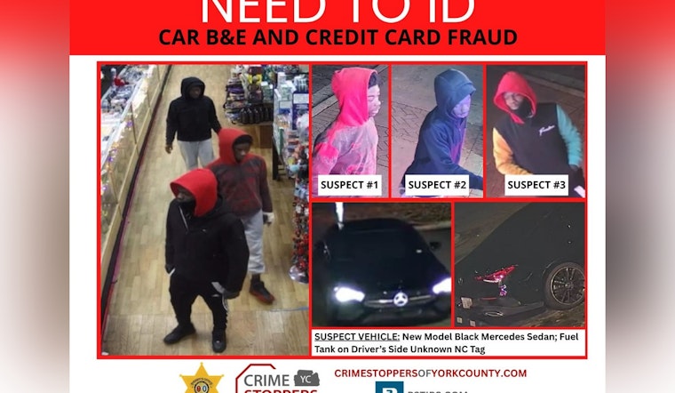 York County Sheriff's Office Seeks Public's Help to Solve Credit Card Fraud Following Fort Mill Car Break-Ins