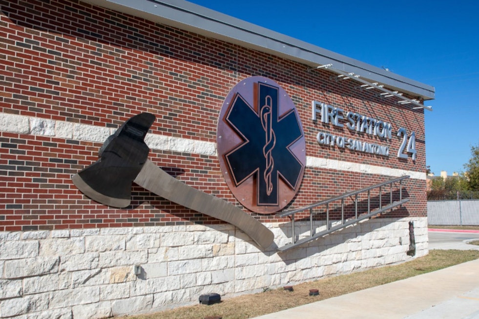"Afterglow of Honor" Sculpture Unveiled at San Antonio's Fire Station 24 to Celebrate Local Firefighters and EMS