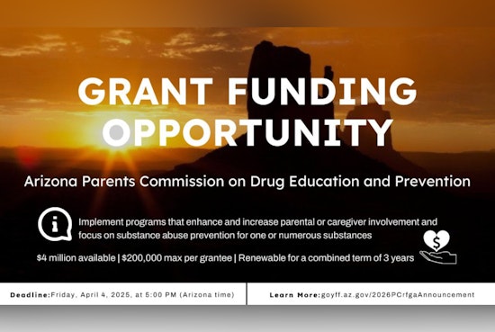 Arizona Parents Commission Announces $4 Million in Grants for Substance Abuse Prevention Programs