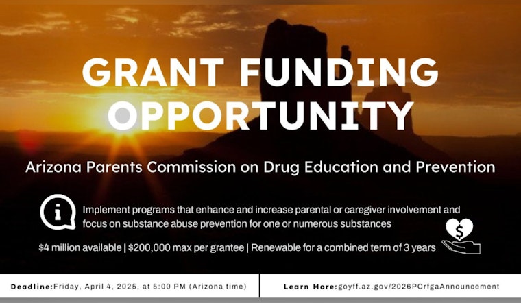 Arizona Parents Commission Announces $4 Million in Grants for Substance Abuse Prevention Programs