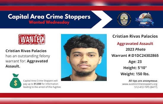 Austin Police Seek Public's Help to Locate Suspect Cristian Rivas Palacios in Aggravated Assault Case