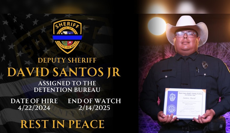 Bexar County Sheriff's Office Mourns Loss of Young Deputy David Santos Jr. to Leukemia