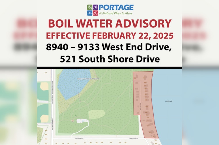 Boil Water Advisory Issued for Portage Residents After Water Main Break on West End Drive