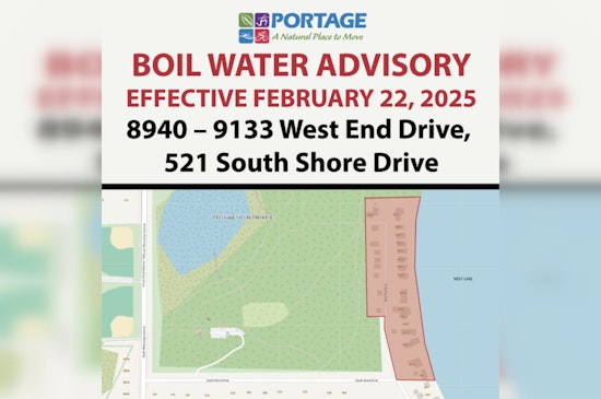 Boil Water Advisory Issued for Portage Residents After Water Main Break on West End Drive