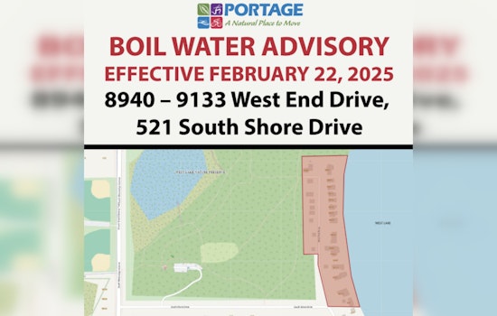 Boil Water Advisory Issued for Portage Residents After Water Main Break on West End Drive