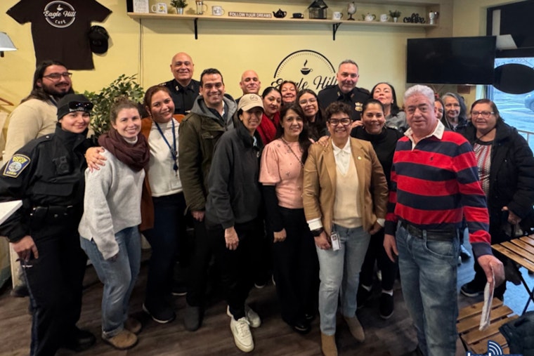 Boston Police and East Boston Residents Connect Over Coffee at Eagle Hill Café Event