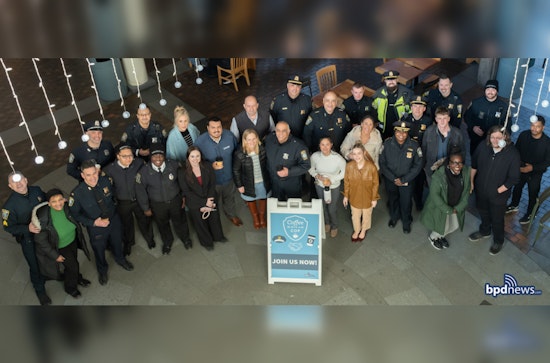 Boston Police and Residents Bond Over Coffee at Quincy Market Event
