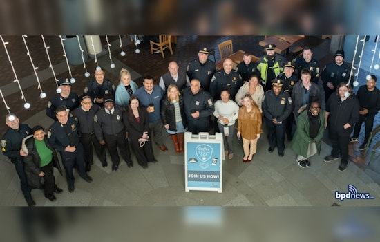 Boston Police and Residents Bond Over Coffee at Quincy Market Event