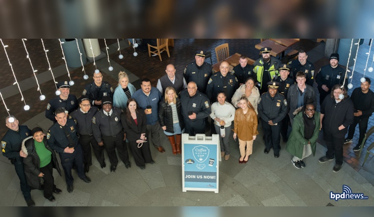 Boston Police and Residents Bond Over Coffee at Quincy Market Event