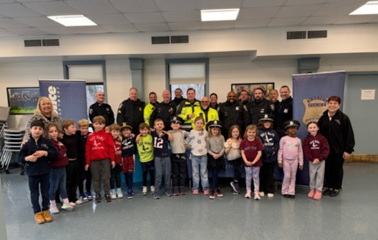 Boston Police Bond With Holy Name First Graders at District E-5 Community Engagement Event