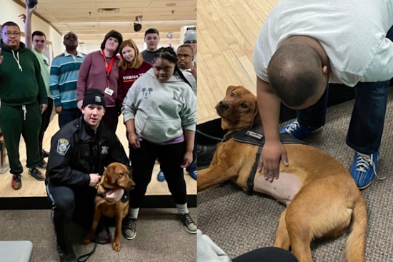 Boston Police Comfort Dog Copper Joins Boys & Girls Club of Dorchester for a Day of Bowling and Community Engagement