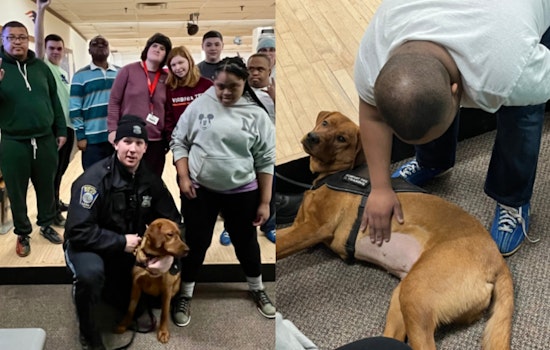 Boston Police Comfort Dog Copper Joins Boys & Girls Club of Dorchester for a Day of Bowling and Community Engagement