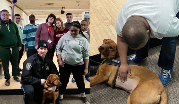 Boston Police Comfort Dog Copper Joins Boys & Girls Club of Dorchester for a Day of Bowling and Community Engagement