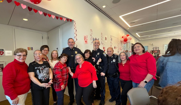Boston Police Officers Share Valentine's Cheer with East Boston Seniors