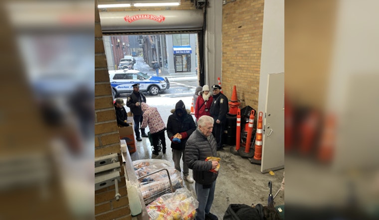 Boston Police Officers Volunteer at St. Anthony’s Shrine Food Pantry to Combat Local Food Insecurity