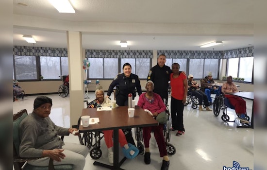 BPD Builds Bonds with Seniors by Discussing Safety Tips at Edgar P. Benjamin Healthcare Center