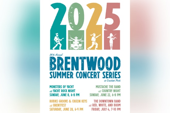Brentwood Announces Star-Studded Lineup for 36th Annual Summer Concert Series