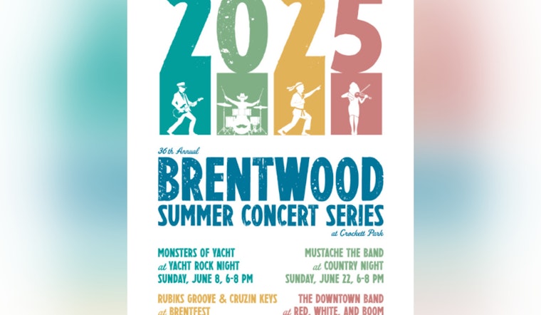 Brentwood Announces Star-Studded Lineup for 36th Annual Summer Concert Series