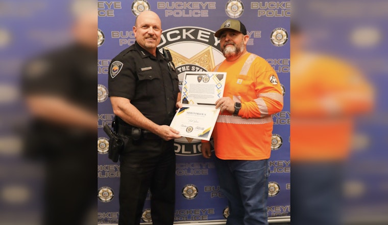Buckeye Public Works Employee Lauded with Meritorious Service Award for Aiding Police in Arrest