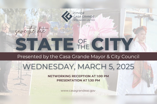 Casa Grande Mayor Invites Residents to Discuss City's Growth at State of the City Address on March 5