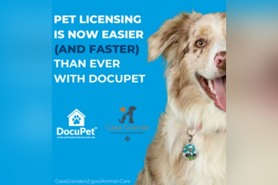 Casa Grande Partners with DocuPet for Digital Pet Licensing and Recovery Services