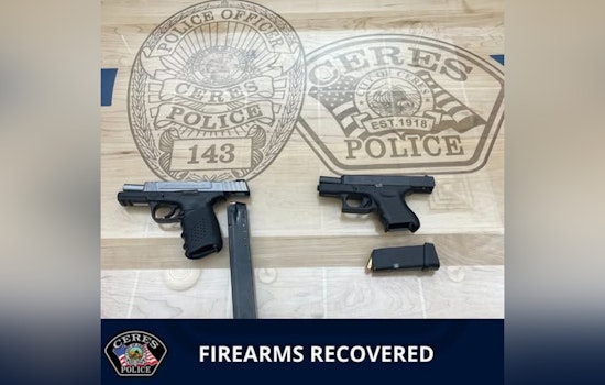 Ceres Police Arrest Two, Including Teen, for Unlawful Possession of Firearms Following Tip from Alert Citizen