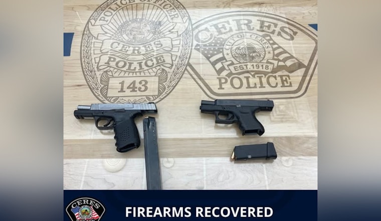 Ceres Police Arrest Two, Including Teen, for Unlawful Possession of Firearms Following Tip from Alert Citizen