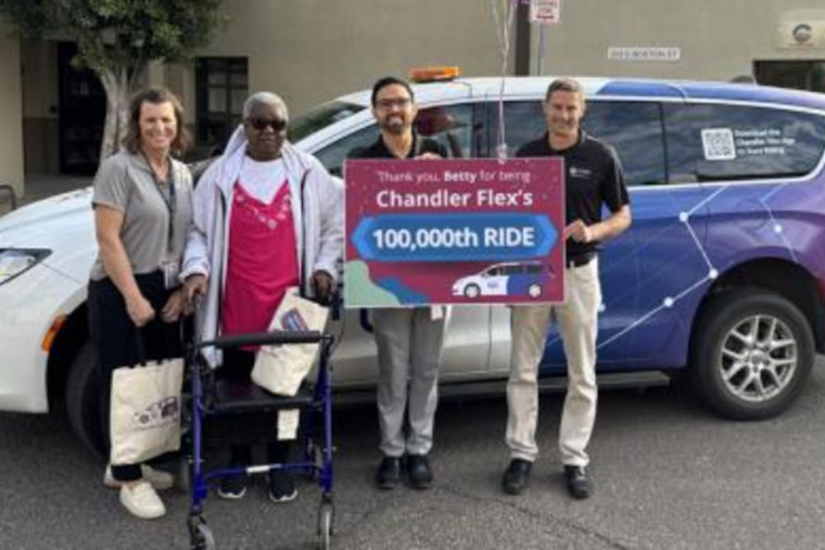 Chandler Flex Celebrates 100,000th Ride Milestone with Special Recognition for Local Senior